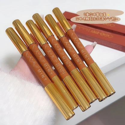 Double-head Sculpting Contour Pencil Makeup Facial Contouring Cement Gray Nose Shadow Cream Natural Stereoscopic Highlight Stick