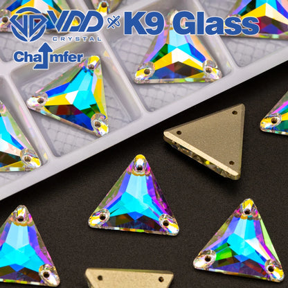 VDD Chamfer AAAAA Top Quality K9 Glass Sew On Rhinestones Sewing Crystal AB Flatback Stone For Clothes Accessories Wedding Dress