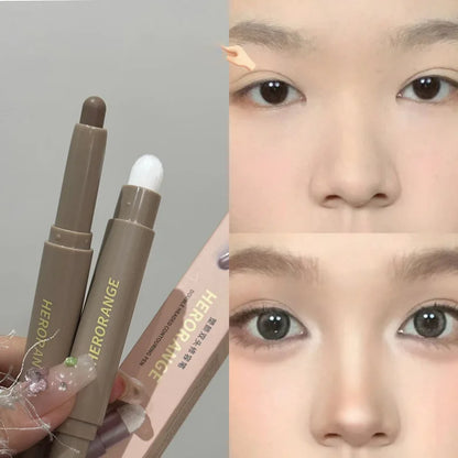 Nose Shadow Bronzers Contouring Makeup Pen Natural Grey Brown Three-dimensional Face Matte Shadow Cream Contour With Brush