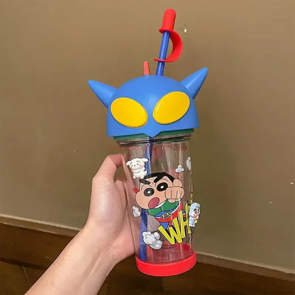 2024 New Crayon Shin Chan Straw Cup Tritan Material Phooey Kawaii Cup Quality Food Grade Convenient Leak Proof Kid Birthday Gift