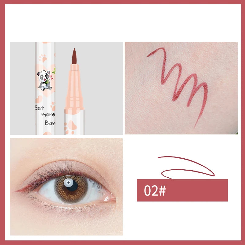 1pcs Lying Silkworm Eyeliner Pen Tea Brown Liquid Eye Shadow Pencil Smooth Quick-drying Cosmetics Cows Eye Makeup Beauty Tools