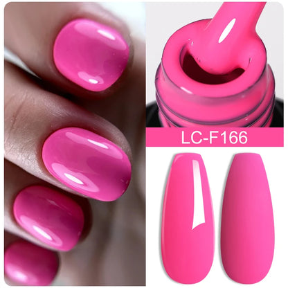 LILYCUTE 10PCS/Set Gel Nail Polish Set Pink Purple Nail Gel Semi Permanent UV LED Varnish Nail Art Design Soak Off Nail Gel Set