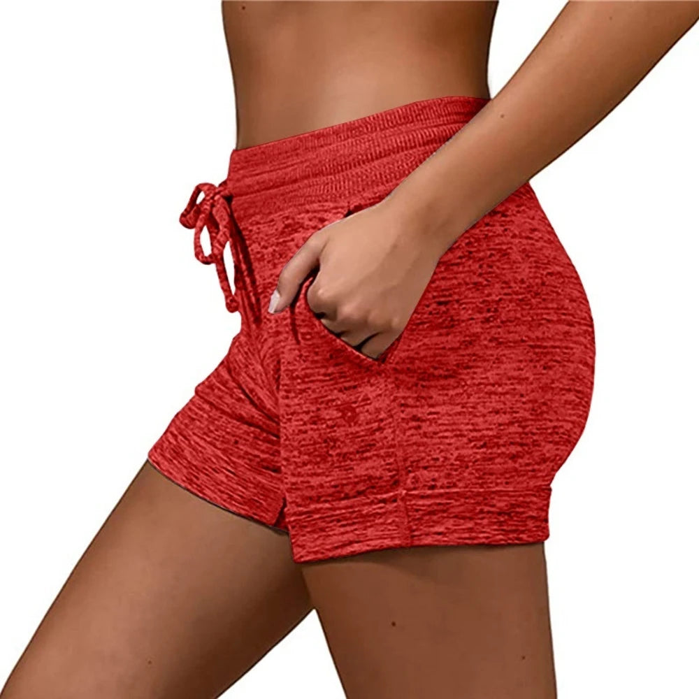 Womens Solid Elasticated Waist Shorts PLUS SIZE OVERSIZED Ladies Summer Yoga Gym Fitness Jogging Hot Pants Sweatpants Clothing