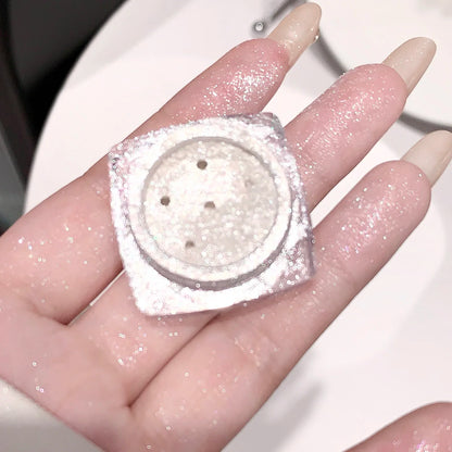 White Moonlight Fairy Highlight Powder Face Body Brightening High Gloss Loose Highlighter Pearl Shimmer Eyeshadow Glitter Powder