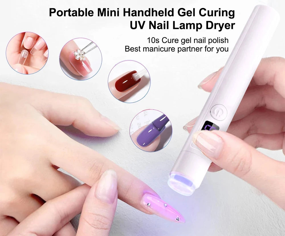 Mini UV LED Nails Drying Light Nail Lamp Mini UV With Stand For Manicure Portable Nail Dryer Stand Lamp Professional Ultraviolet