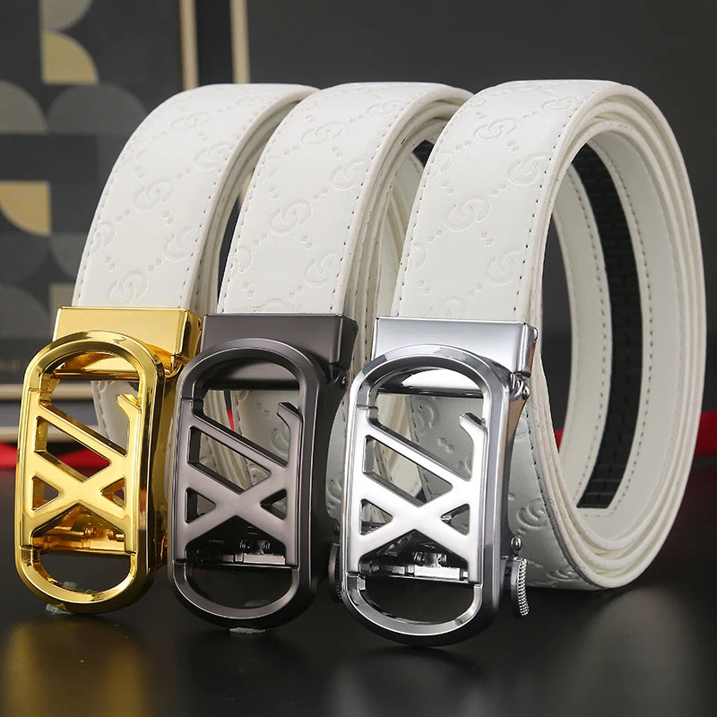 New Men Belts Luxury Famous Genuine Leather Male Belts for Women wide 3.4cm High Quality Designers Brand Buckle Strap jeans