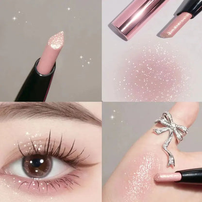 Glittering Eyeshadow Pen Face Makeup Highlighter Stick Long lasting Shiny Diamond Pink Silkworm Champagne Gold Eyeliner Gel Pen