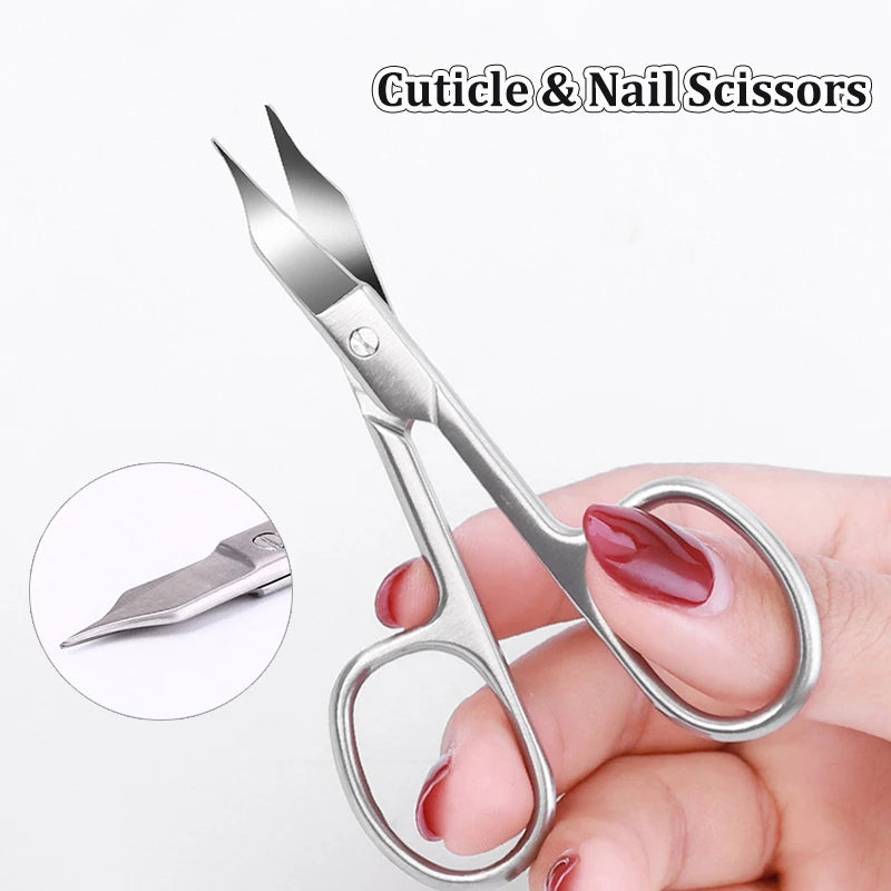 1Pc Professional Thick Toe Nail Scissors Cutter Clipper Manicure Curved Tip Pedicure Tool Round Nails Ingrowns Beauty Grooming