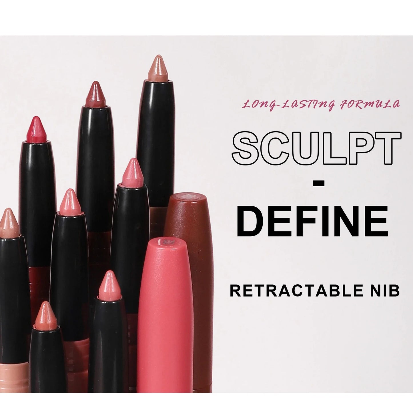 Outline Lips Liner Pencil Velvet Lip Crayon Soft Smooth Colorful Matte Contour Tint Slim Lipstick Long-Lasting Creamy Cosmetics