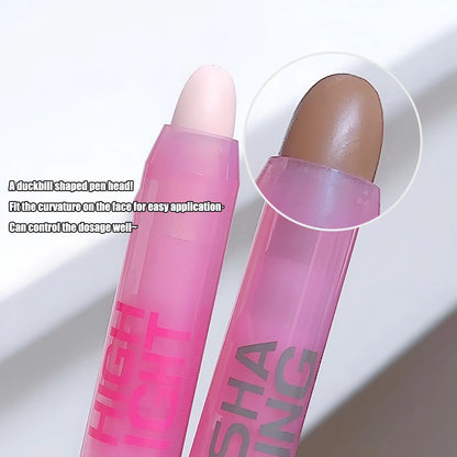 3D Facial Shaping Contour Pen Cream Makeup Highlight Stick High Gloss Brightening Natural Nose Shadow Repair Facial Flatness