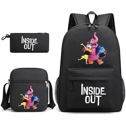 Inside Out 2 School Bag Cartoon Anime Kid Child Knapsack Teenager Printed Backpack Student Book Bag Rucksack For Children Gifts