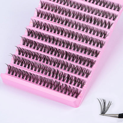 DIY Eyelash Extension Kit 200pcs Individual Lashes Cluster D Curl, 8-16mm Mix Lash Clusters with Lash Bond and Seal and Lash App