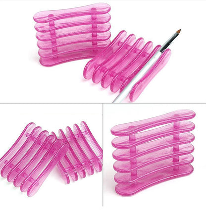 5 Grids Nail Art Painting Brush Holder Manicure Brush Rack Painting Pen Rest Display Stand UV Gel Brush Shelf Nails Accessories