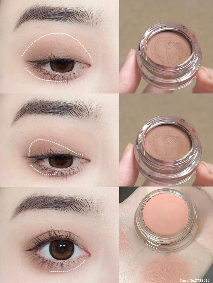 Monochrome Eyeshadow Cream Eye Concealer Base Makeup Smoky Purple Matte Eyeshadow Primer Skin Tone Long Lasting Waterproof