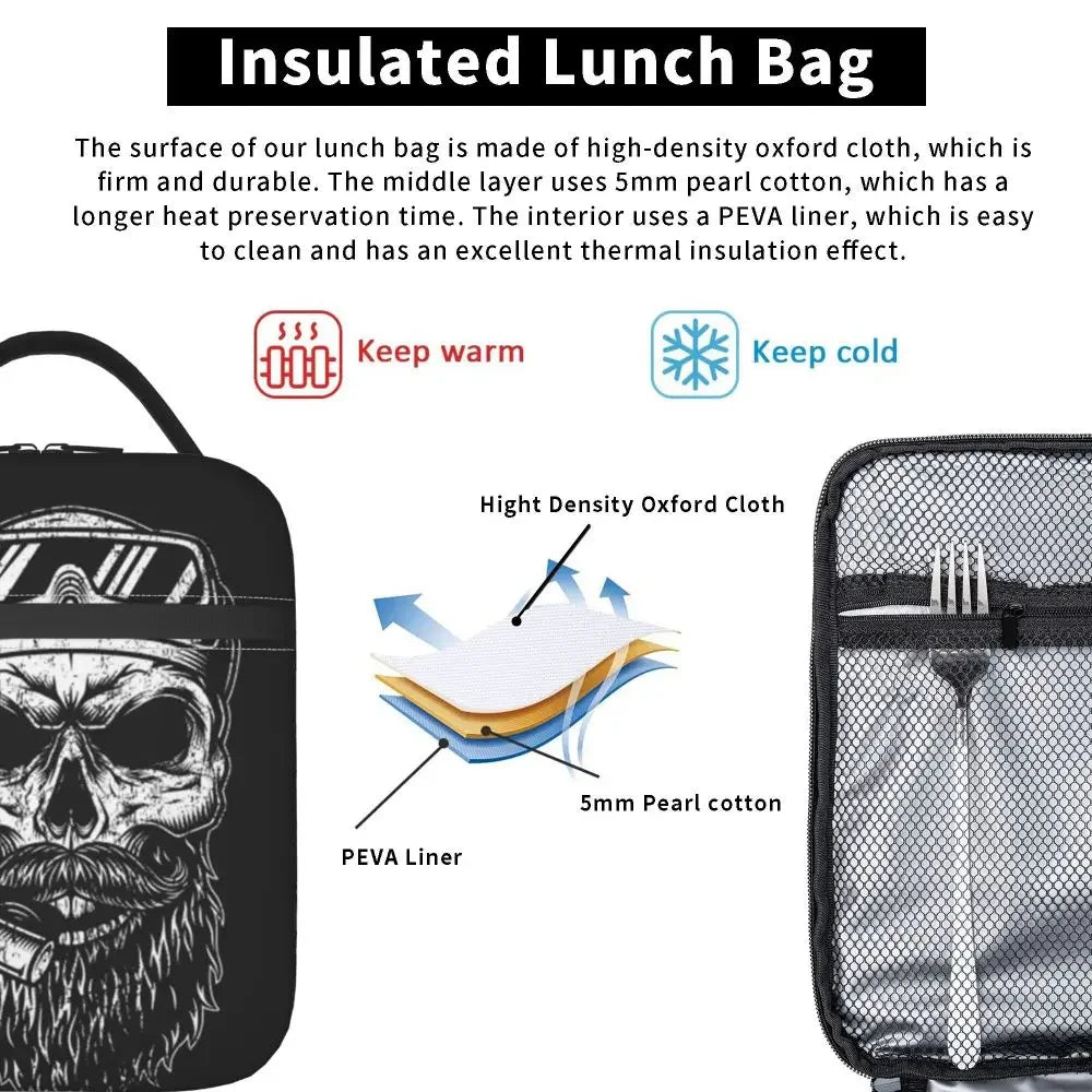 Scuba Diver Flag Resuable Lunch Box for Women Multifunction Dive Diving Thermal Cooler Food Insulated Lunch Bag Office Work