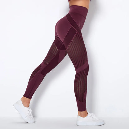 Sexy Women Fitness Leggings Hollow Seamless Leggings High Waist Gym Workout Legging Fashion Breathable Yoga Pant