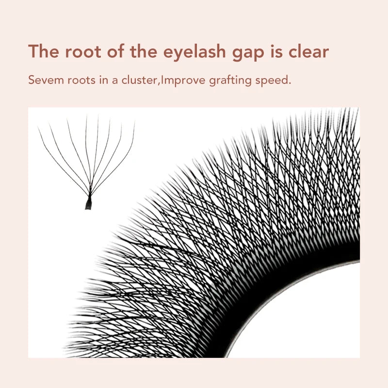 DIYDAY 7D 8D W Shape Eyelash Extension Premade Volume Fans W Shaped 3D 4D 5D 6D 7D 8D False Lashes for Makeup