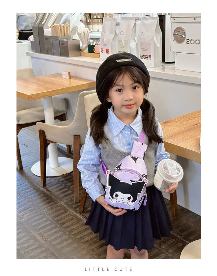 Sanrio Tide Children's Backpack Cartoon Cute Male and Girls Crossbody Shoulder Bag South Korea Ultra Light Children's chest bag