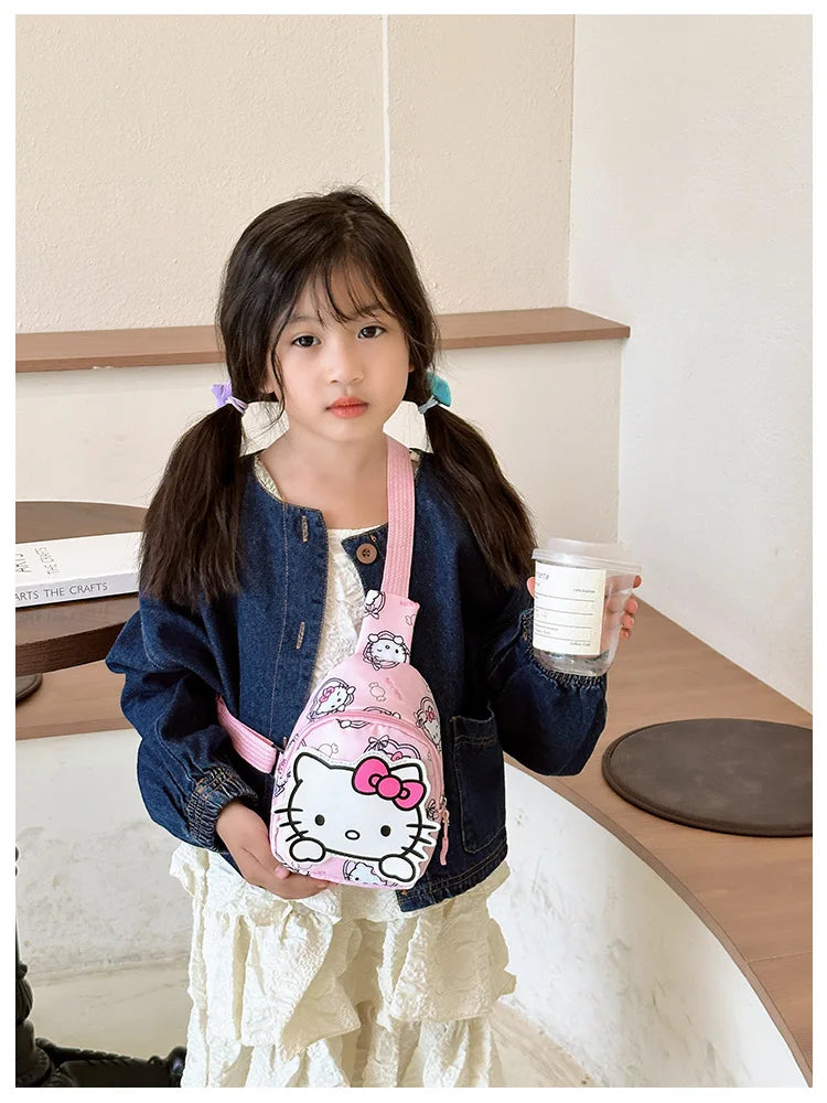 Sanrio Tide Children's Backpack Cartoon Cute Male and Girls Crossbody Shoulder Bag South Korea Ultra Light Children's chest bag