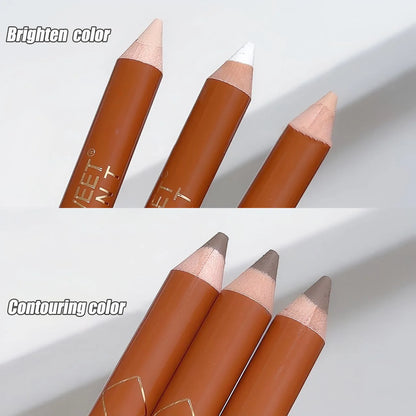 Double-head Sculpting Contour Pencil Makeup Facial Contouring Cement Gray Nose Shadow Cream Natural Stereoscopic Highlight Stick