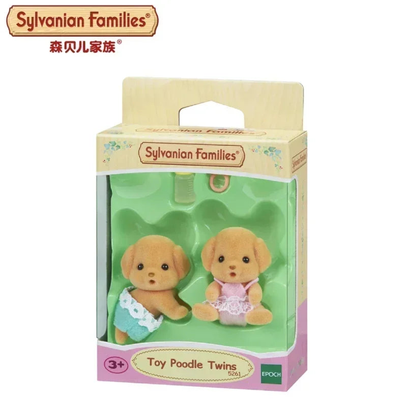 Sylvanian Families Figures Ternurines Husky Sheep Poodle Ear Fox Twins  Anime Figurine Room Decoration Model Toys Gift For Kids