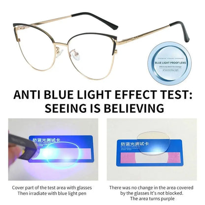 Blue Light Blocking Glasses for Women Optical Spectacle Eye Protection Computer Eyeglasses Fashion Brand Designers Eyewear