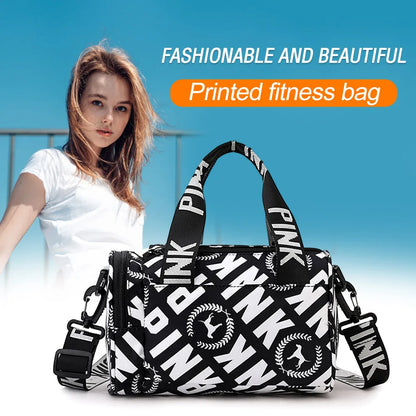 Women Fitness Backpack Large Capacity Fitness Training Bag Wear-resistant Adjustable Strap with Zipper Gym Bags for Travel Swimm