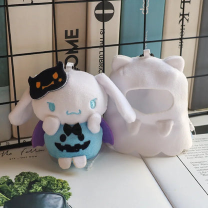 Hellokitty Halloween Doll Cinnamoroll Kuromi Kawaii Ghost Plush Toy Key Pendant Bag Accessories Birthday Gifts Halloween Toys