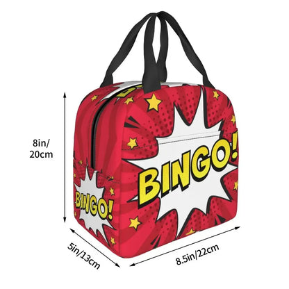 Hot Game Bingo Lunch Bag Leakproof Cooler Thermal Insulated Lunch Box For Women Kids School Beach Camping Travel Food Tote Bags