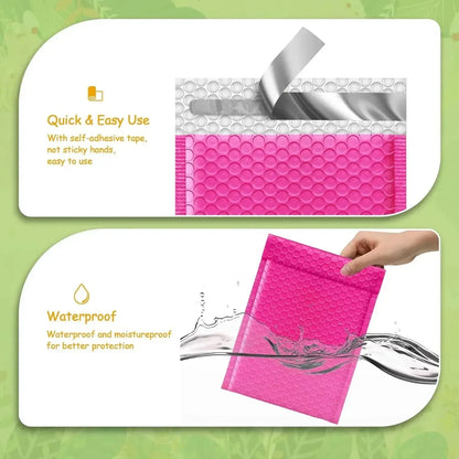 50Pcs Pink Delivery Package Packaging Small Business Supplies Envelopes Shipping Packages Bubble Envelope Packing Bag Mailer