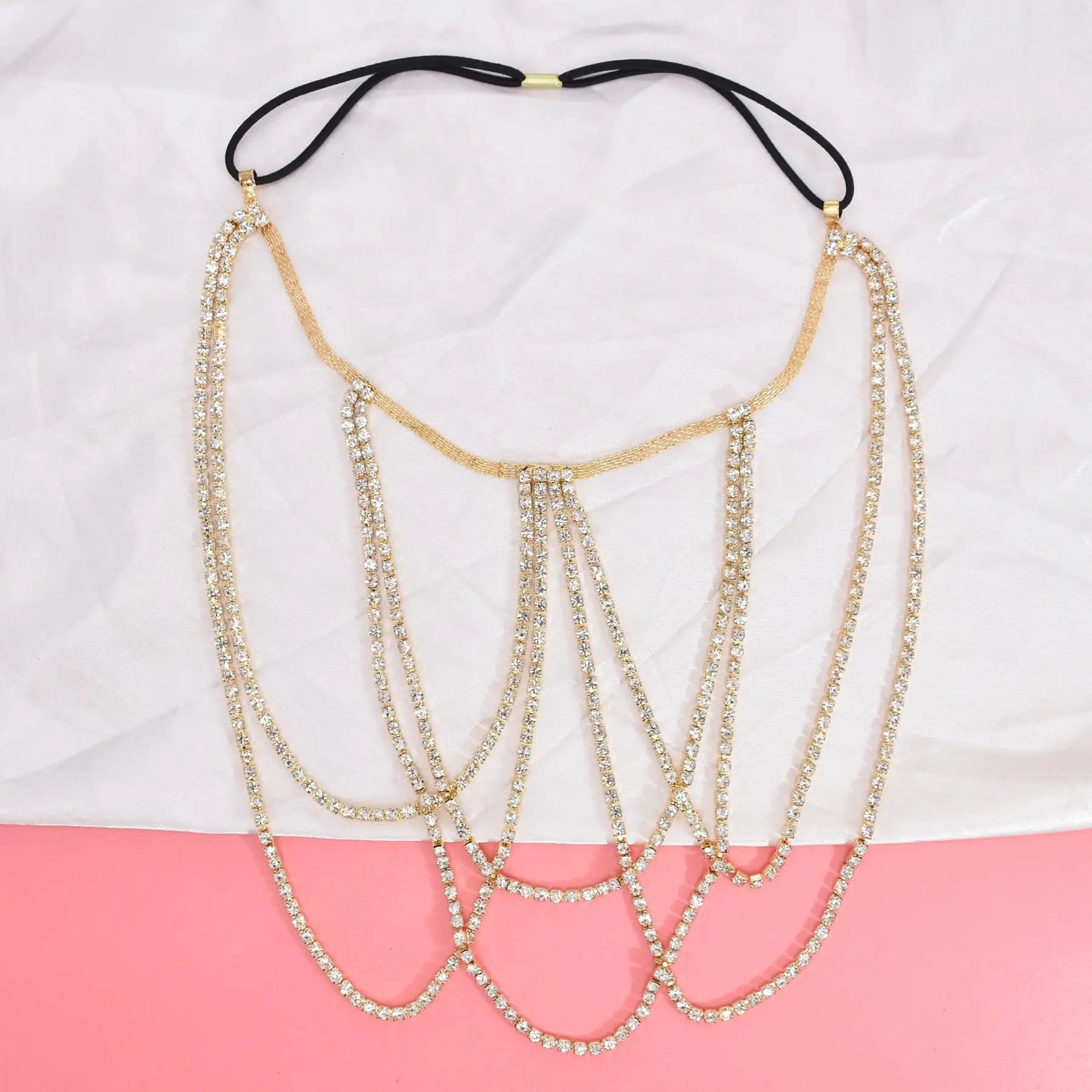 Gold Color Multi-layer Crystal Thigh Chain For Women Sexy Nightclub Leg Chain Summer Beach Party Gift Body Jewelry Accessories