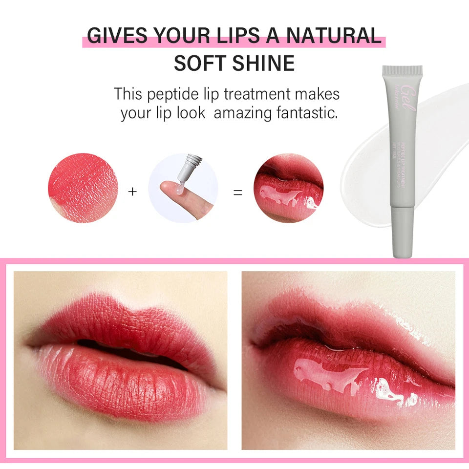 Peptide Lip Treatment Moisturizing Lip Mask Gel To Remove Dead Skin Lipstick Base Fruit Odor Lip Cream Repair Lip Care Mask 10ml