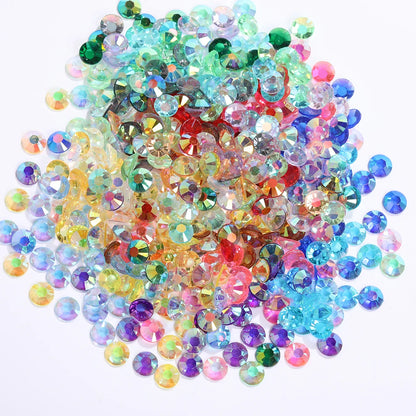 Jelly AB Transparent Rhinestones Flatback Crystal Loose Gemstones Resin Diamonds For Crafts Wholesale 2 3 4 5 6mm No Hotfix