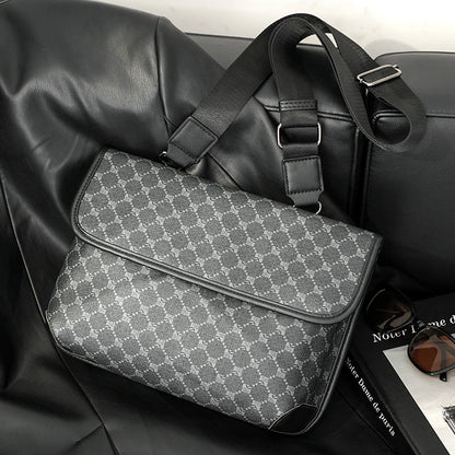 Fashion Men High Quality Pu Leather Briefcase Shoulder Bag Casual Tote Crossbody Bag  Men Luxury Brand Messenger Bag